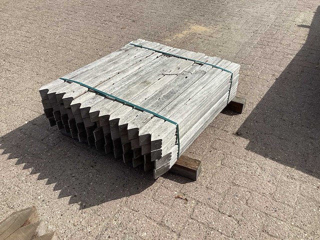 Azobè hardhouten paal 65x65x1000mm (52x) - afbeelding 3 van  5