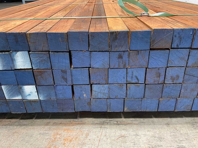 Azobé hardhouten paal gepunt 150x5x5 cm (100x) - afbeelding 2 van  11