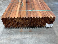 Azobé hardhouten paal gepunt 150x5x5 cm (100x) - afbeelding 9 van  11