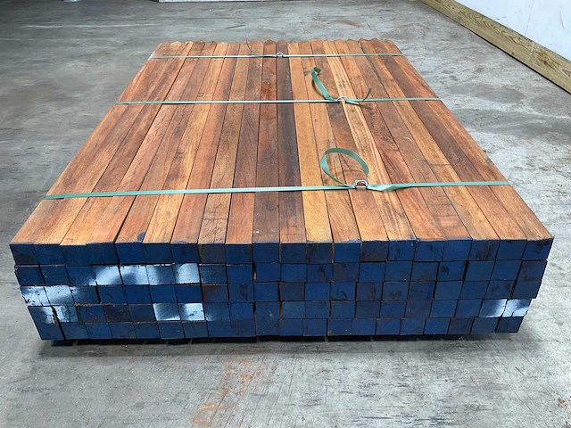 Azobé hardhouten paal gepunt 150x5x5 cm (100x) - afbeelding 11 van  11
