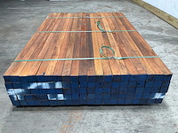 Azobé hardhouten paal gepunt 150x5x5 cm (100x) - afbeelding 11 van  11