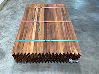 Azobé hardhouten paal gepunt 150x5x5 cm (100x) - afbeelding 5 van  11