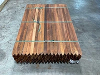 Azobé hardhouten paal gepunt 150x5x5 cm (100x) - afbeelding 5 van  11