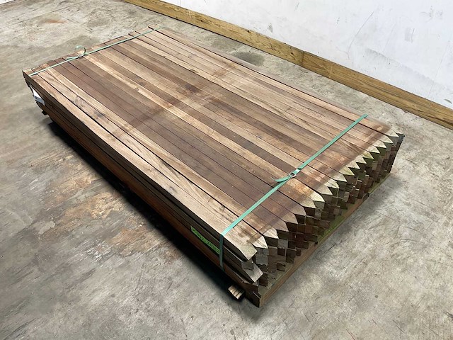Azobé hardhouten paal gepunt 200x5x5 cm (100x) - afbeelding 1 van  9