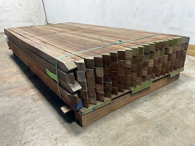 Azobé hardhouten paal gepunt 200x5x5 cm (100x) - afbeelding 3 van  9