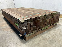 Azobé hardhouten paal gepunt 200x5x5 cm (100x) - afbeelding 3 van  9