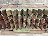 Azobé hardhouten paal gepunt 200x5x5 cm (100x) - afbeelding 6 van  9