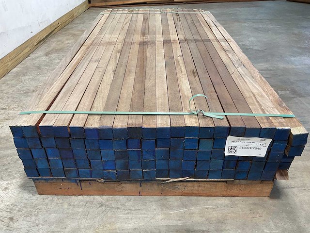 Azobé hardhouten paal gepunt 200x5x5 cm (100x) - afbeelding 7 van  9