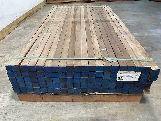 Azobé hardhouten paal gepunt 200x5x5 cm (100x) - afbeelding 7 van  9