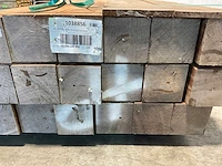 Azobé hardhouten paal met diamantkop 300x14x14 cm (18x) - afbeelding 4 van  8