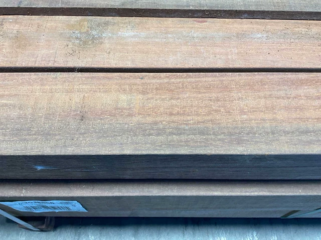 Azobé hardhouten paal met diamantkop 300x14x14 cm (18x) - afbeelding 7 van  8