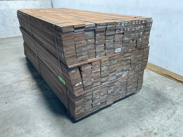 Azobé hardhouten plank 250x10x2 cm (50x) - afbeelding 2 van  2