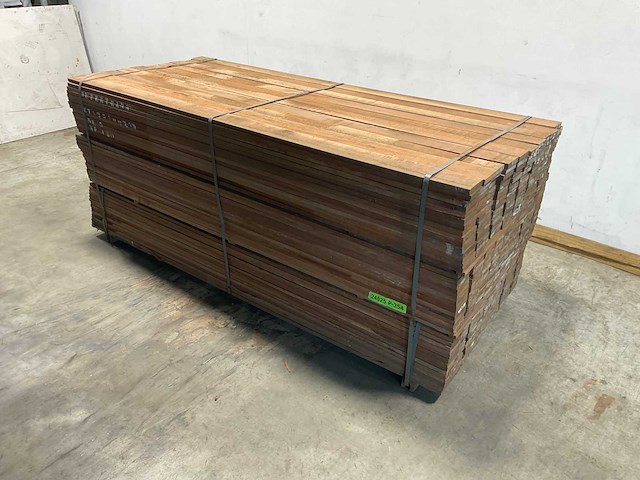 Azobé hardhouten plank 250x10x2 cm (50x) - afbeelding 1 van  7