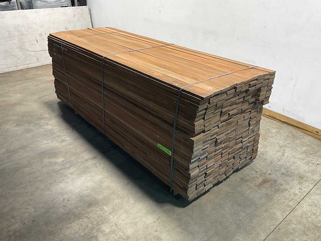Azobé hardhouten plank 300x10x2 cm (50x) - afbeelding 1 van  1