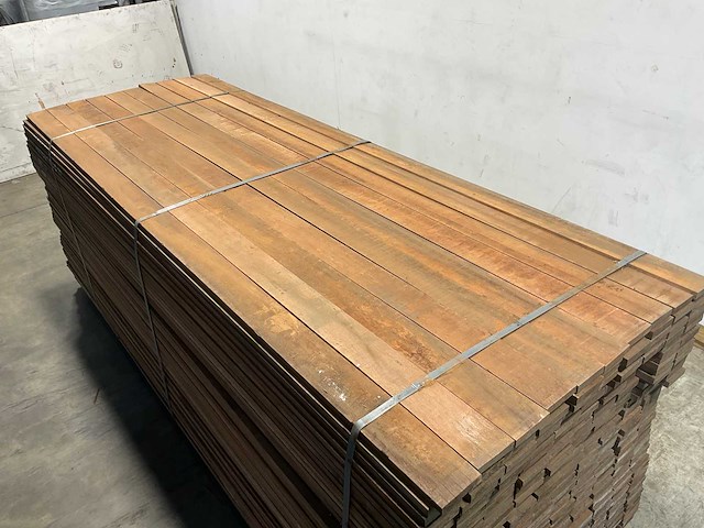 Azobé hardhouten plank 300x10x2 cm (50x) - afbeelding 6 van  7
