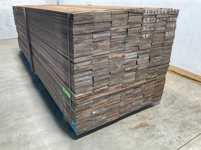 Azobé hardhouten plank 350x15x2 cm (35x) - afbeelding 4 van  5