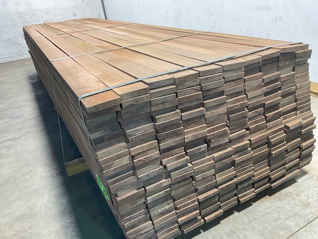 Azobé hardhouten plank 400x10x2 cm (50x) - afbeelding 6 van  7