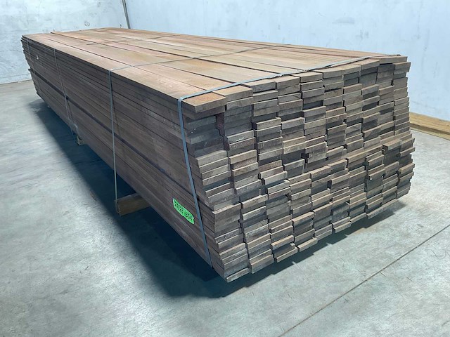 Azobé hardhouten plank 400x10x2 cm (50x) - afbeelding 2 van  4