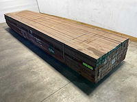 Azobé hardhouten tuinpaal fas 500x7x7 cm (42x) - afbeelding 1 van  7
