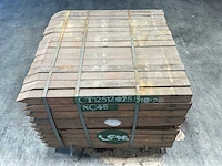 Azobé hardhouten tuinpaal fas gepunt 100x6x6 cm (160x) - afbeelding 2 van  7