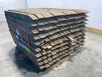 Azobé hardhouten tuinpaal fas gepunt 100x6x6 cm (160x) - afbeelding 3 van  7