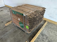 Azobé hardhouten tuinpaal fas gepunt 100x7x7 cm (112x) - afbeelding 3 van  5