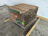 Azobé hardhouten tuinpaal fas gepunt 100x7x7 cm (112x) - afbeelding 3 van  5