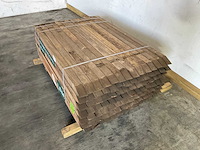 Azobé hardhouten tuinpaal fas gepunt 150x7x7 cm (120x) - afbeelding 2 van  3