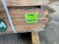Azobé hardhouten tuinpaal fas gepunt 150x7x7 cm (120x) - afbeelding 5 van  5