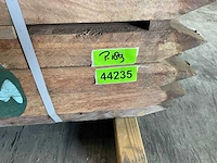 Azobé hardhouten tuinpaal fas gepunt 150x7x7 cm (120x) - afbeelding 5 van  5