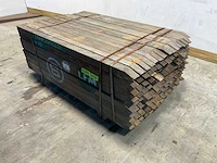 Azobé hardhouten tuinpaal fas gepunt 150x7x7 cm (128x) - afbeelding 2 van  6