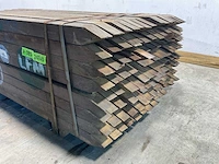 Azobé hardhouten tuinpaal fas gepunt 150x7x7 cm (128x) - afbeelding 4 van  6