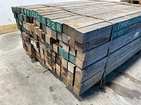 Azobé hardhouten tuinpaal fas gepunt 150x7x7 cm (128x) - afbeelding 5 van  6