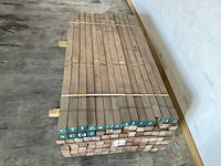 Azobé hardhouten tuinpaal fas gepunt 200x7x7 cm (120x) - afbeelding 4 van  5