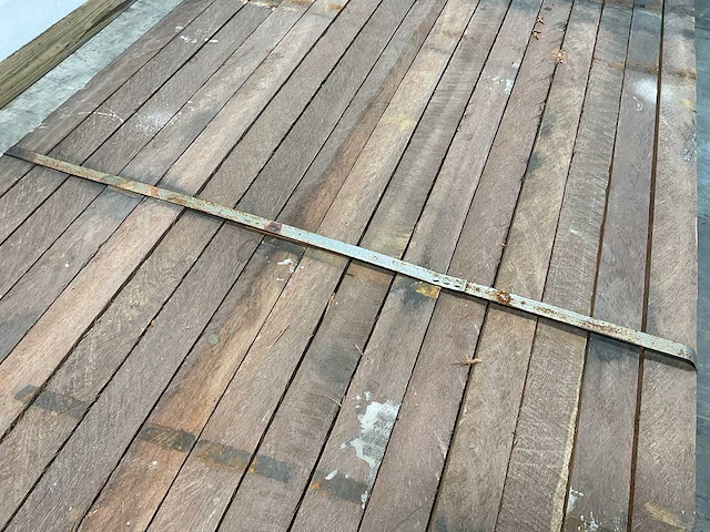 Azobé hardhouten tuinpaal fas gepunt 250x6x6 cm (160x) - afbeelding 3 van  6