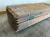 Azobé hardhouten tuinpaal fas gepunt 250x7x7 cm (120x) - afbeelding 3 van  3