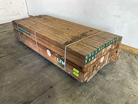 Azobé hardhouten tuinpaal fas gepunt 250x7x7 cm (120x) - afbeelding 2 van  5