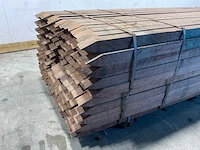 Azobé hardhouten tuinpaal fas gepunt 275x6x6 cm (160x) - afbeelding 3 van  6