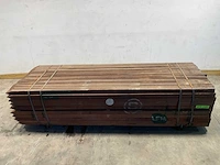 Azobé hardhouten tuinpaal fas gepunt 300x6x6 cm (160x)