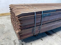 Azobé hardhouten tuinpaal fas gepunt 300x6x6 cm (160x) - afbeelding 3 van  6