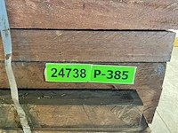 Azobé hardhouten tuinpaal fas gepunt 300x6x6 cm (160x) - afbeelding 6 van  6