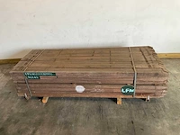 Azobé hardhouten tuinpaal fas gepunt 300x7x7 cm (112x)