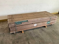 Azobé hardhouten tuinpaal fas gepunt 300x7x7 cm (112x) - afbeelding 3 van  5