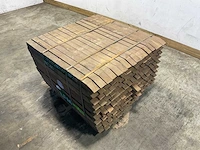 Azobé hardhouten tuinpaal gepunt 100x6x6 cm (160x)