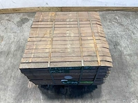 Azobé hardhouten tuinpaal gepunt 100x6x6 cm (160x) - afbeelding 1 van  7