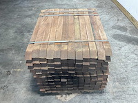 Azobé hardhouten tuinpaal gepunt 100x7x7 cm (120x) - afbeelding 4 van  7