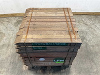 Azobé hardhouten tuinpaal gepunt 100x8x8 cm (120x) - afbeelding 2 van  5