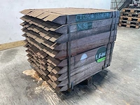 Azobé hardhouten tuinpaal gepunt 100x8x8 cm (120x)