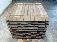 Azobé hardhouten tuinpaal gepunt 100x8x8 cm (120x) - afbeelding 4 van  6