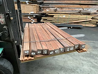 Azobé hardhouten tuinpaal gepunt 200x6,5x6,5 cm (11x) - afbeelding 3 van  15